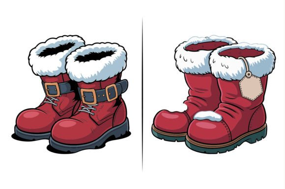 Christmas Shoe Vector Boot Illustration: A Creative Essential for Holiday Design