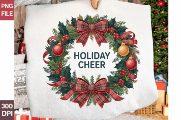 Holiday Cheer Christmas Wreath PNG: A Versatile Digital Design for Creative Projects