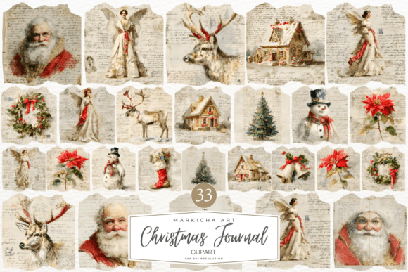 Vintage Christmas Journal Pages Png: A Timeless Addition to Your Creative Toolkit